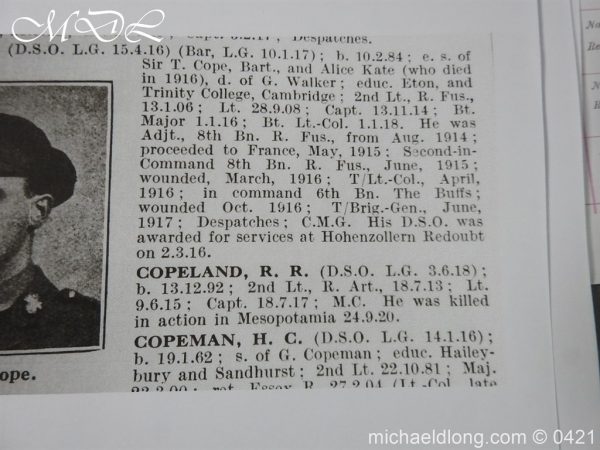 Seaforth Highlanders Officer’s Sword – Sir T G Cope - Image 7