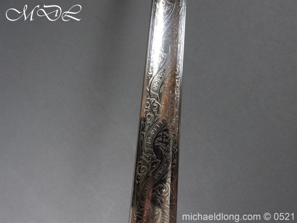 michaeldlong.com 18372 600x450 Victorian Surrey Rifles Presentation Officer’s Sword