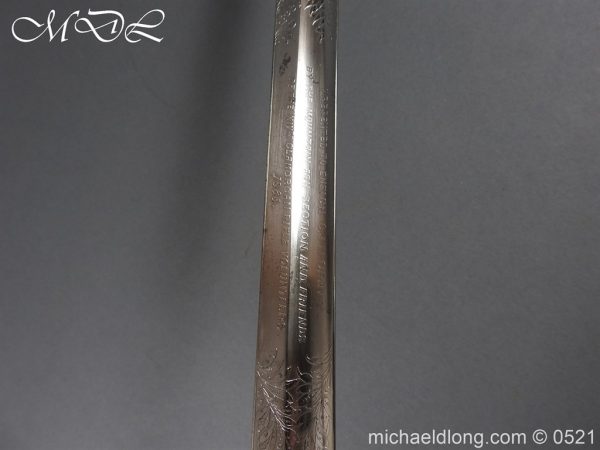 Victorian Glamorgan Rifles Presentation Sword - Image 17