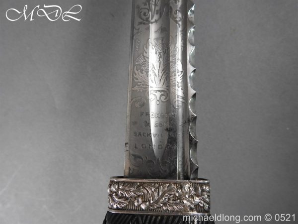 Victorian Gordon Highlanders Silver Mounted Regimental Dirk - Image 12