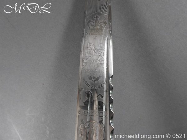 Victorian Gordon Highlanders Silver Mounted Regimental Dirk - Image 10