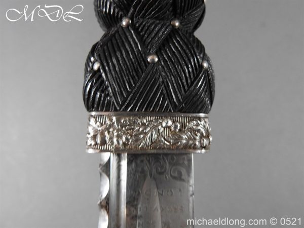 Victorian Gordon Highlanders Silver Mounted Regimental Dirk - Image 7