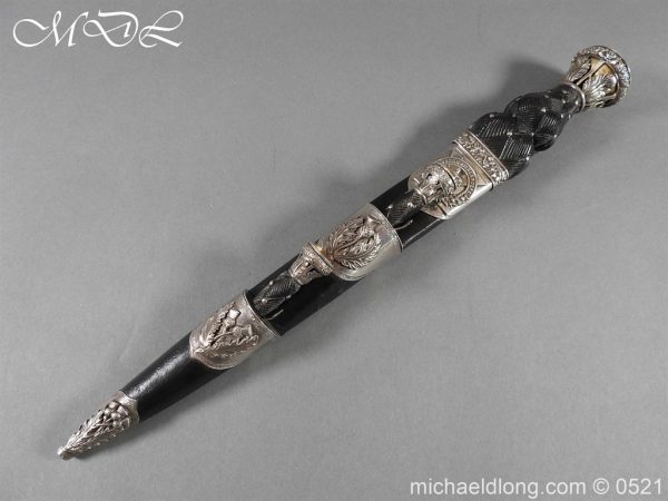 Victorian Gordon Highlanders Silver Mounted Regimental Dirk - Image 3