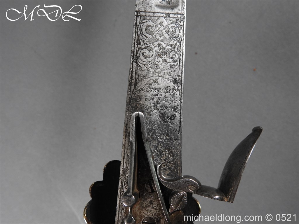 Flintlock 18th Century Sword Pistol By Van De Baize - Image 15