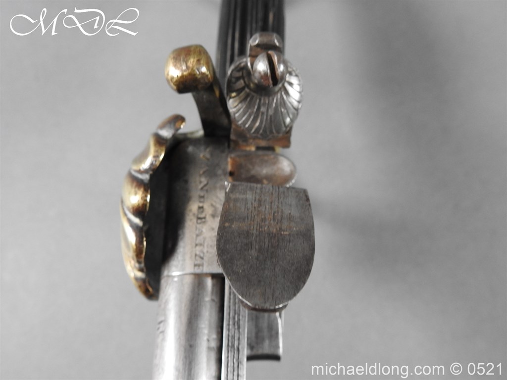 Flintlock 18th Century Sword Pistol By Van De Baize - Image 19