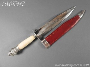English Silver Mounted Bowie Knife