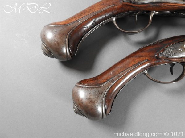 michaeldlong.com 22633 600x450 A Pair of flintlock Pistols by Winckhler Munich c 1700