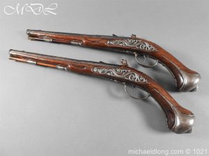michaeldlong.com 22636 300x225 A Pair of flintlock Pistols by Winckhler Munich c 1700