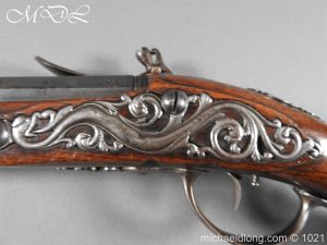 michaeldlong.com 22650 300x225 A Pair of flintlock Pistols by Winckhler Munich c 1700