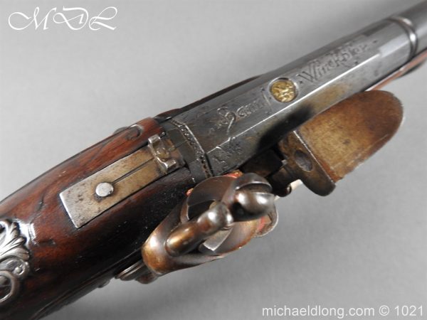 michaeldlong.com 22660 600x450 A Pair of flintlock Pistols by Winckhler Munich c 1700