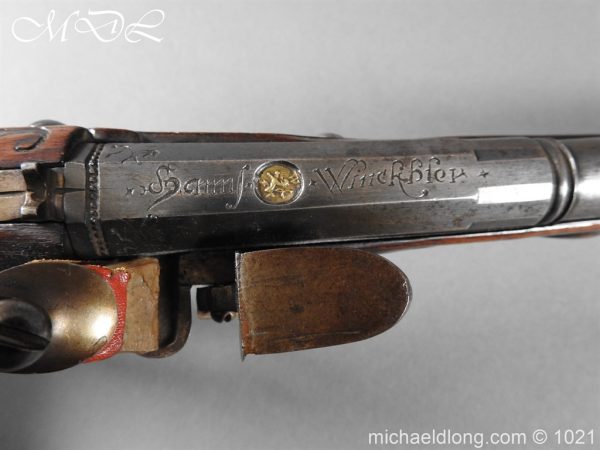 michaeldlong.com 22661 600x450 A Pair of flintlock Pistols by Winckhler Munich c 1700