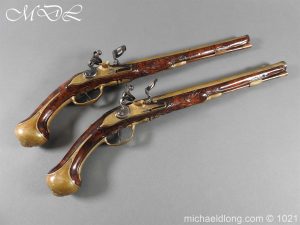 A Pair of Flintlock Holster Pistols - E. Couna
