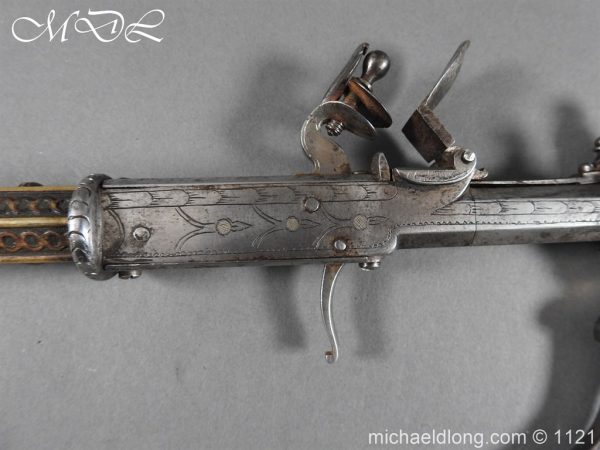 michaeldlong.com 23237 600x450 Indian Combination Weapon Flintlock Axe and Dagger