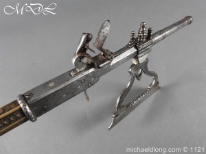 michaeldlong.com 23254 300x225 Indian Combination Weapon Flintlock Axe and Dagger