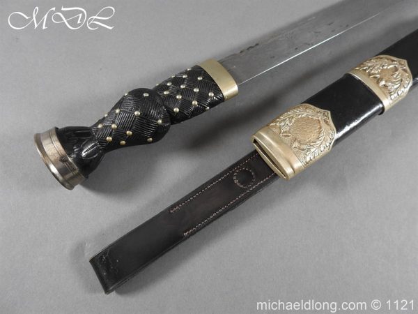 Highlanders Light Infantry Regimental Pipers Dirk Etched Blade - Image 2