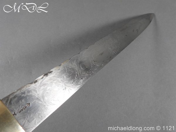 Highlanders Light Infantry Regimental Pipers Dirk Etched Blade - Image 6