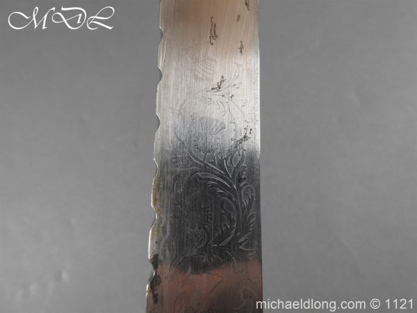 Highlanders Light Infantry Regimental Pipers Dirk Etched Blade - Image 8