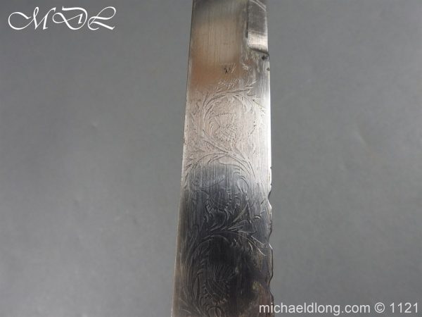 Highlanders Light Infantry Regimental Pipers Dirk Etched Blade - Image 13