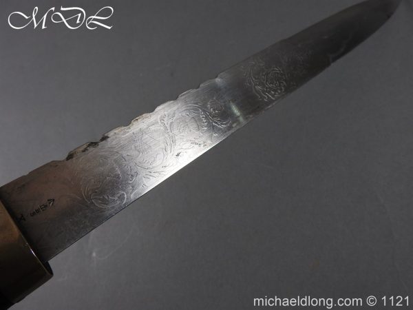 Highlanders Light Infantry Regimental Pipers Dirk Etched Blade - Image 20