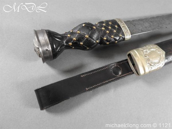 Highlanders Victorian Regimental Pipers Dirk Etched Blade - Image 2