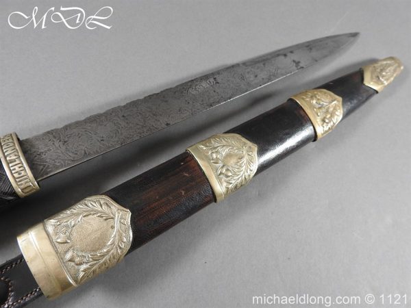 Highlanders Victorian Regimental Pipers Dirk Etched Blade - Image 3