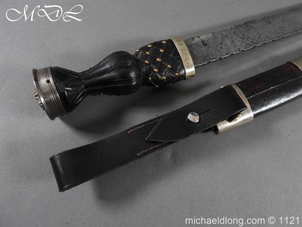 Highlanders Victorian Regimental Pipers Dirk Etched Blade - Image 5