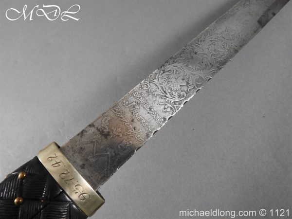 Highlanders Victorian Regimental Pipers Dirk Etched Blade - Image 10