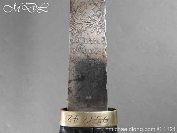 Highlanders Victorian Regimental Pipers Dirk Etched Blade - Image 12