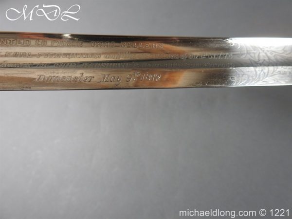 British Cavalry Presentation Sword c1872 - Image 26