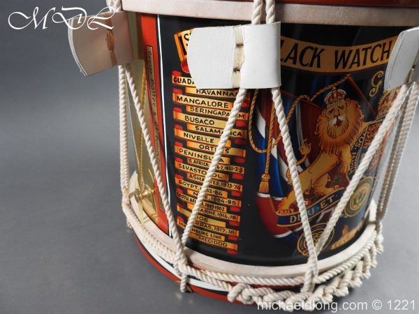 Black Watch Royal Highlanders Regimental Drum by Potter - Image 2