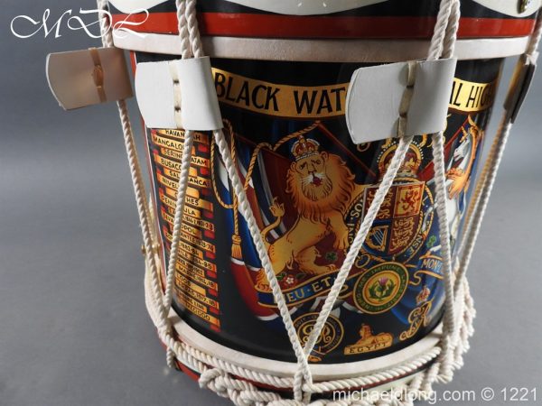 Black Watch Royal Highlanders Regimental Drum by Potter - Image 3