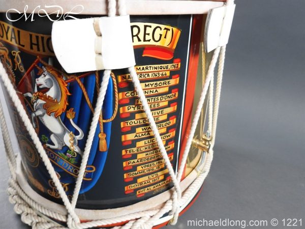 Black Watch Royal Highlanders Regimental Drum by Potter - Image 5