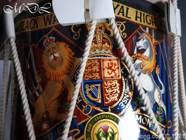 Black Watch Royal Highlanders Regimental Drum by Potter - Image 12