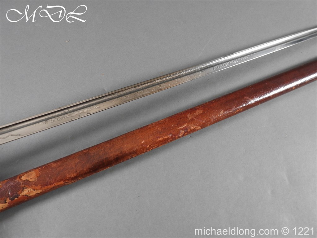 Deccan Horse Presentation 1912 Sword by Wilkinson - Image 32
