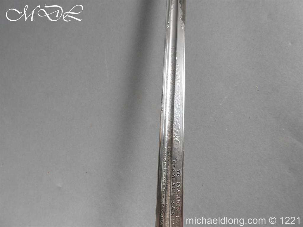 Deccan Horse Presentation 1912 Sword by Wilkinson - Image 10