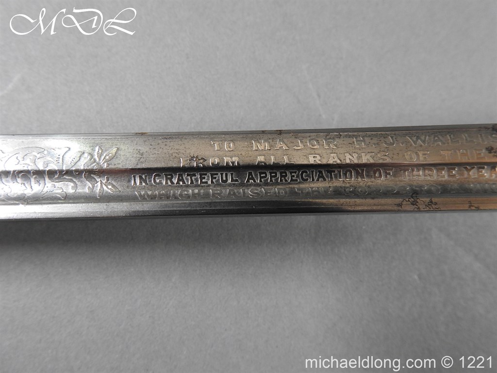 Deccan Horse Presentation 1912 Sword by Wilkinson - Image 8