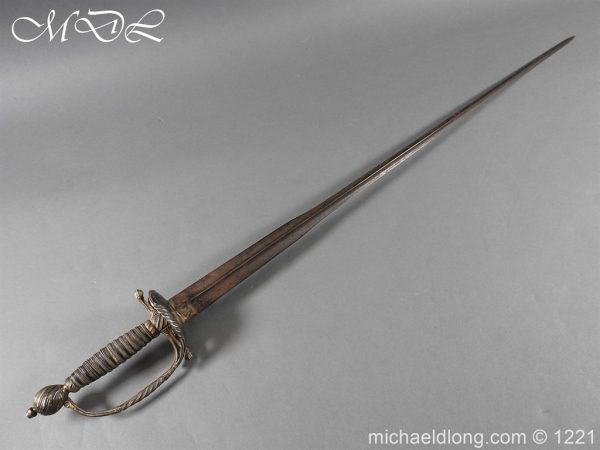 English Silver Hilted Small Sword c 1780