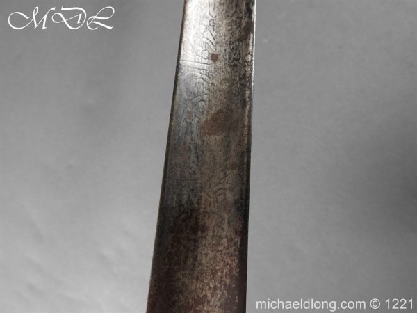 English Silver Hilted Small Sword c 1780 - Image 12