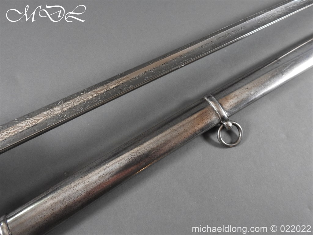 British 1856 Scroll Hilt Presentation Cavalry Sword - Image 28