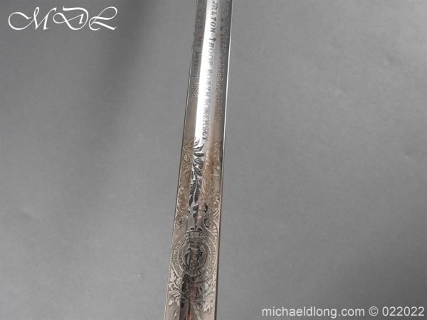 British 1856 Scroll Hilt Presentation Cavalry Sword - Image 19