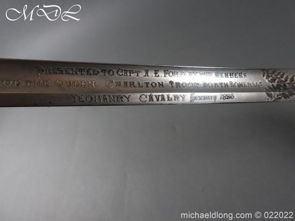 British 1856 Scroll Hilt Presentation Cavalry Sword - Image 16