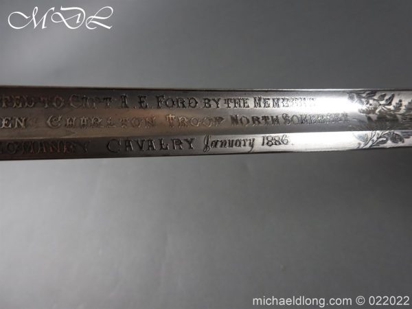 British 1856 Scroll Hilt Presentation Cavalry Sword - Image 14