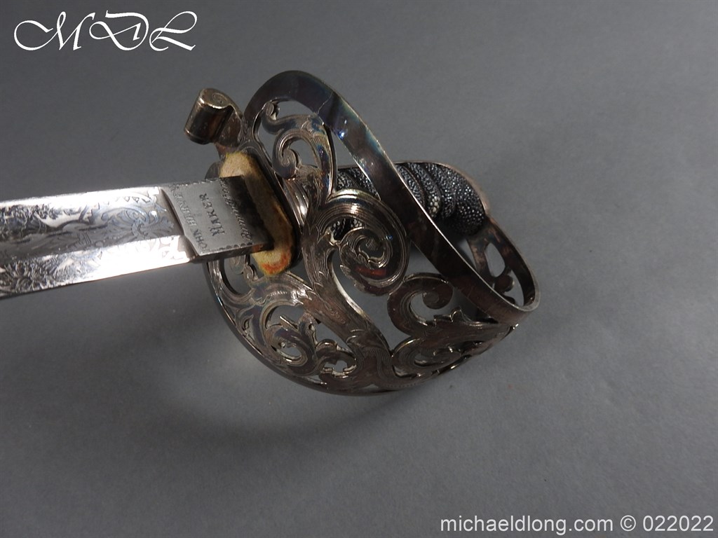 British 1856 Scroll Hilt Presentation Cavalry Sword - Image 13