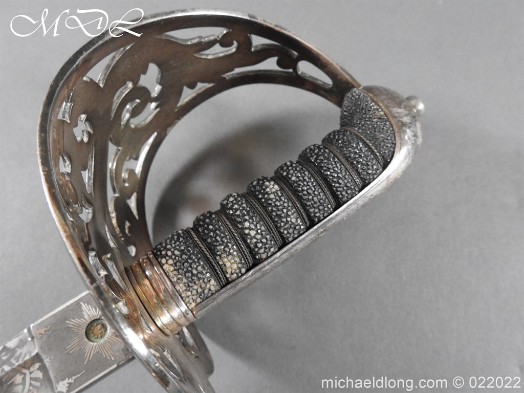 British 1856 Scroll Hilt Presentation Cavalry Sword - Image 3