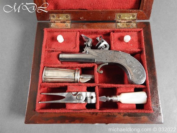 Miniature Flintlock Cased Pistol - Image 2