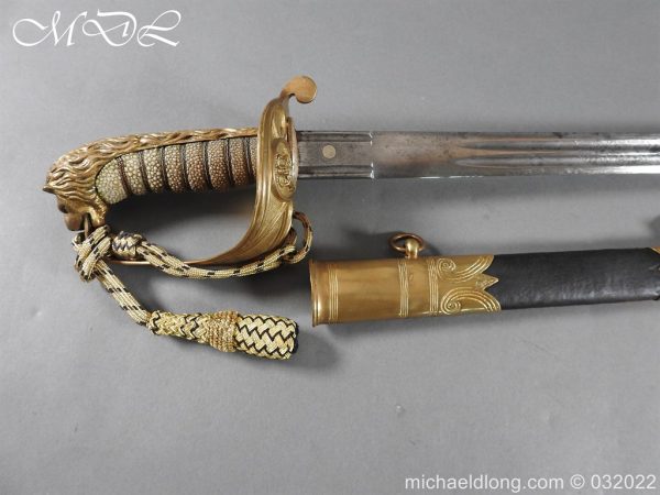 British Victorian Naval Sword with Broad Sword Blade - Image 2
