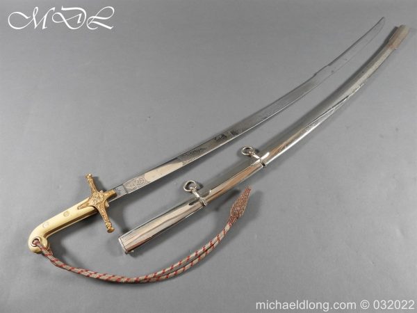 michaeldlong.com 25814 600x450 1831 Pattern Officer's Mameluke Sword of The Rt Hon Lord Kenyon