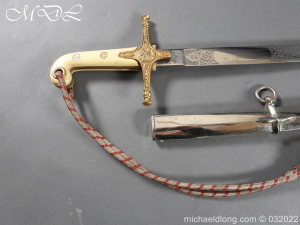 michaeldlong.com 25815 600x450 1831 Pattern Officer's Mameluke Sword of The Rt Hon Lord Kenyon