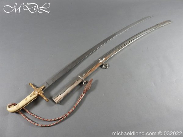 michaeldlong.com 25818 600x450 1831 Pattern Officer's Mameluke Sword of The Rt Hon Lord Kenyon