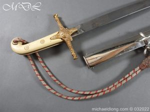 michaeldlong.com 25819 300x225 1831 Pattern Officer's Mameluke Sword of The Rt Hon Lord Kenyon